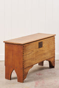 Load image into Gallery viewer, Elm Wood Blanket Chest with Notched Edge
