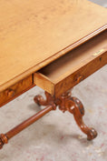 Load image into Gallery viewer, Victorian 2-Drawer Satinwood Desk (c. 1860)
