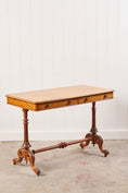 Load image into Gallery viewer, Victorian 2-Drawer Satinwood Desk (c. 1860)

