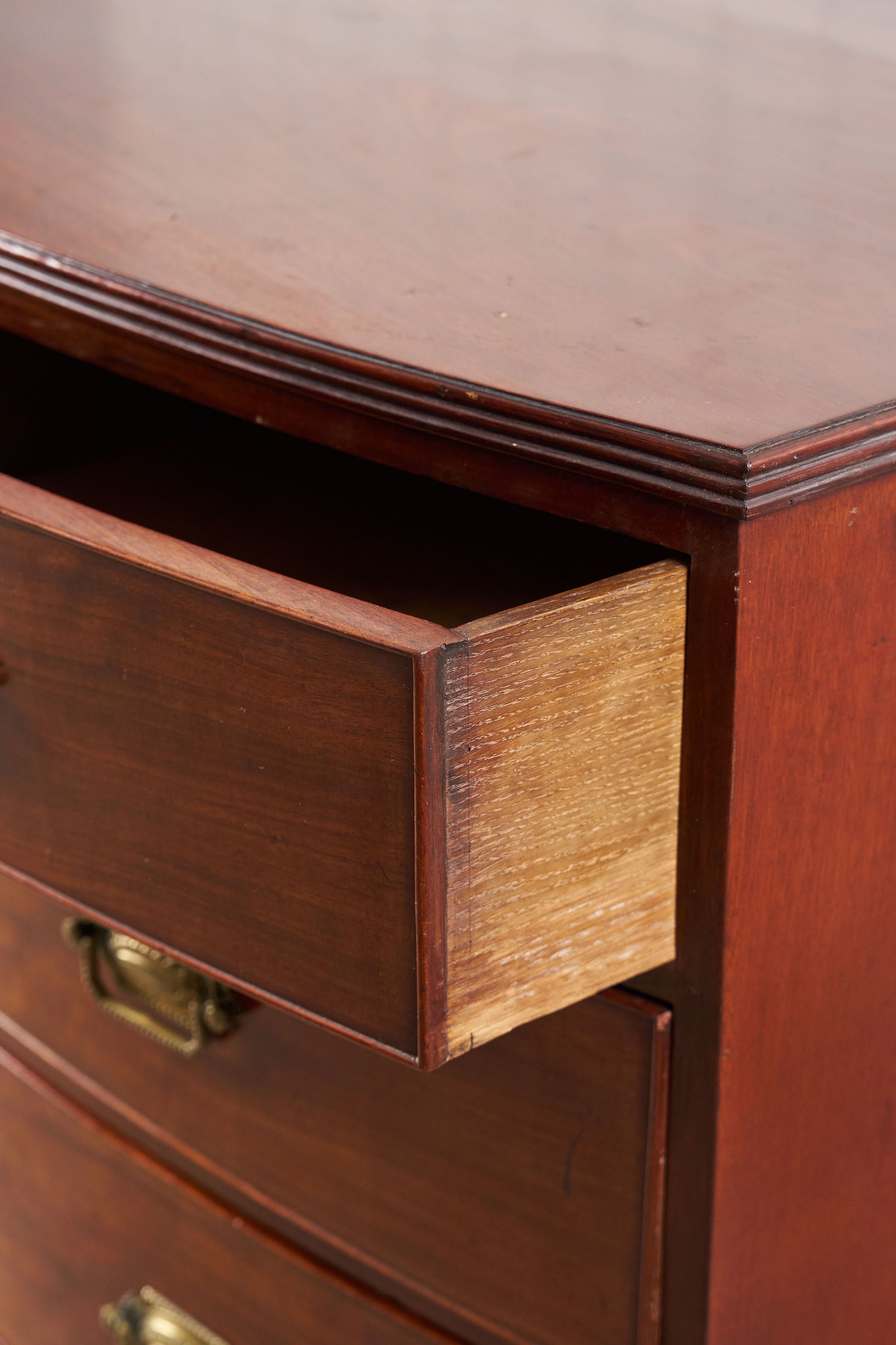 19th Century, George III, Mahogany Bow Front Chest