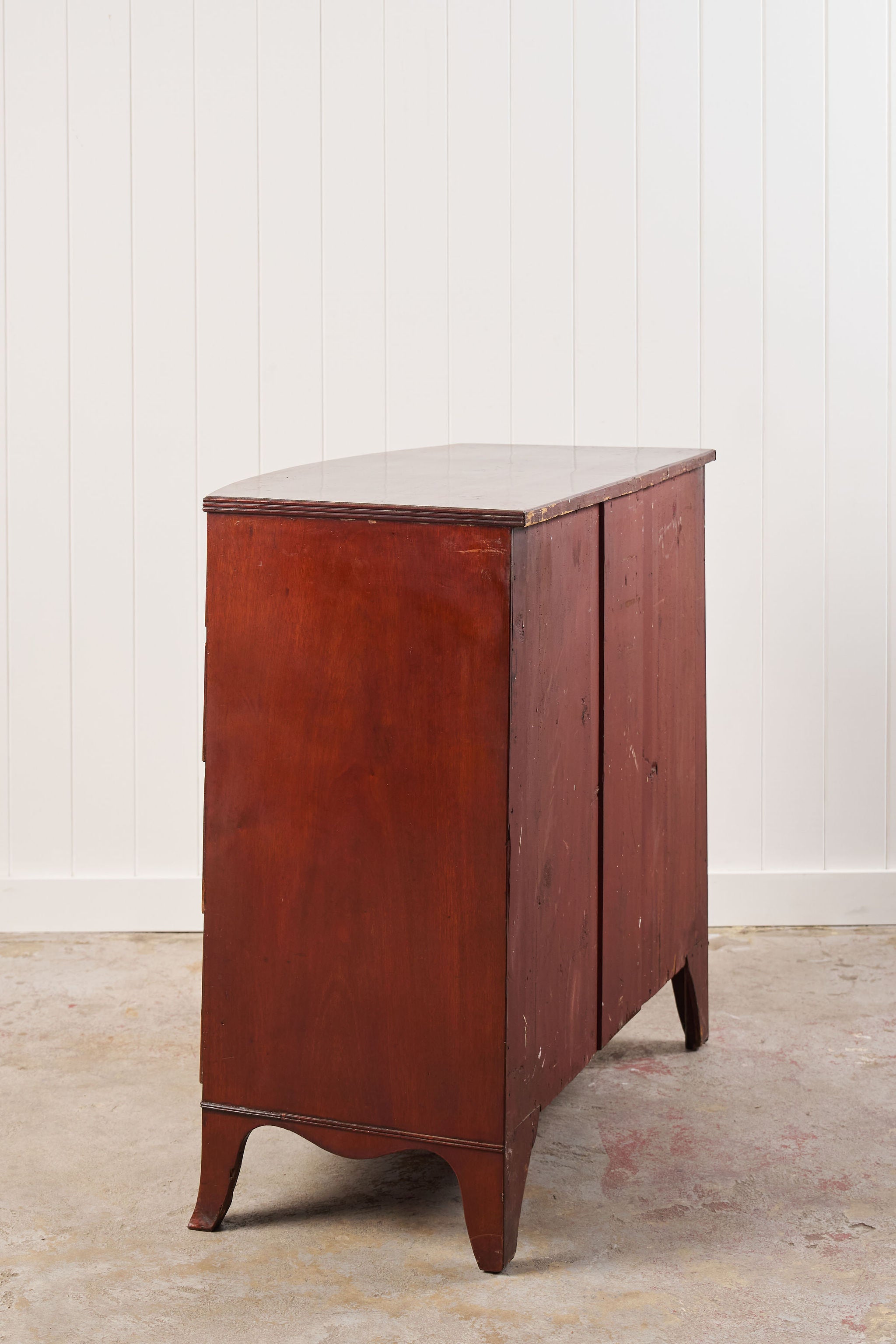 19th Century, George III, Mahogany Bow Front Chest