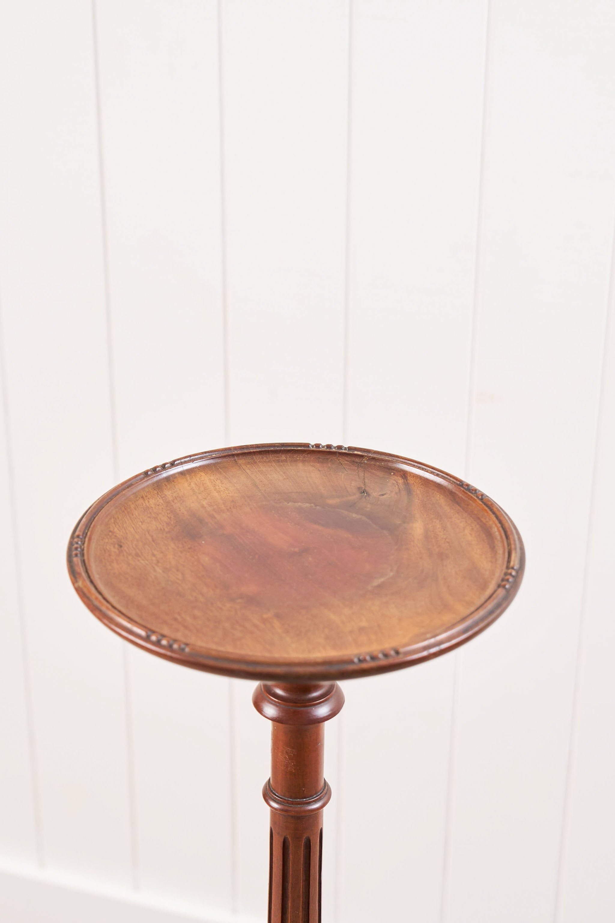 English Mahogany Fluted Column Plant Stand