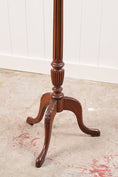 Load image into Gallery viewer, English Mahogany Fluted Column Plant Stand
