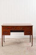 Load image into Gallery viewer, English Mahogany Inlay Knee Hole Desk
