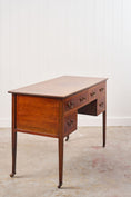 Load image into Gallery viewer, English Mahogany Inlay Knee Hole Desk
