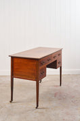 Load image into Gallery viewer, English Mahogany Inlay Knee Hole Desk
