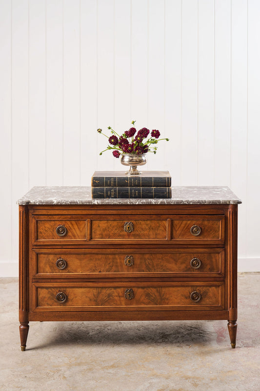 19th Century French Commode with Grey Top
