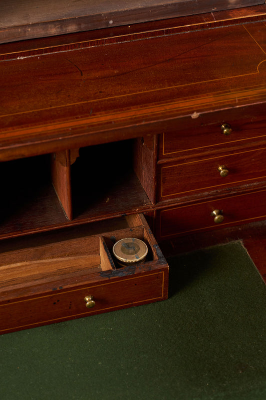 Period Sheraton Library/Display Case + Secretary (c. 1800-1810)