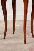 Load image into Gallery viewer, PAIR Louis XV Style Floral Marquetry Side Tables with Soft Scallop Top
