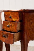 Load image into Gallery viewer, PAIR Louis XV Style Floral Marquetry Side Tables with Soft Scallop Top
