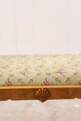Load image into Gallery viewer, Antique Chippendale Upholstered Stool with Shell Details
