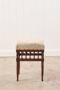 Load image into Gallery viewer, Small Edwardian Upholstered Piano Stool
