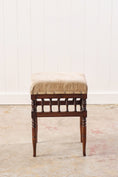 Load image into Gallery viewer, Small Edwardian Upholstered Piano Stool

