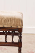 Load image into Gallery viewer, Small Edwardian Upholstered Piano Stool
