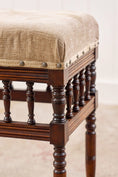 Load image into Gallery viewer, Small Edwardian Upholstered Piano Stool
