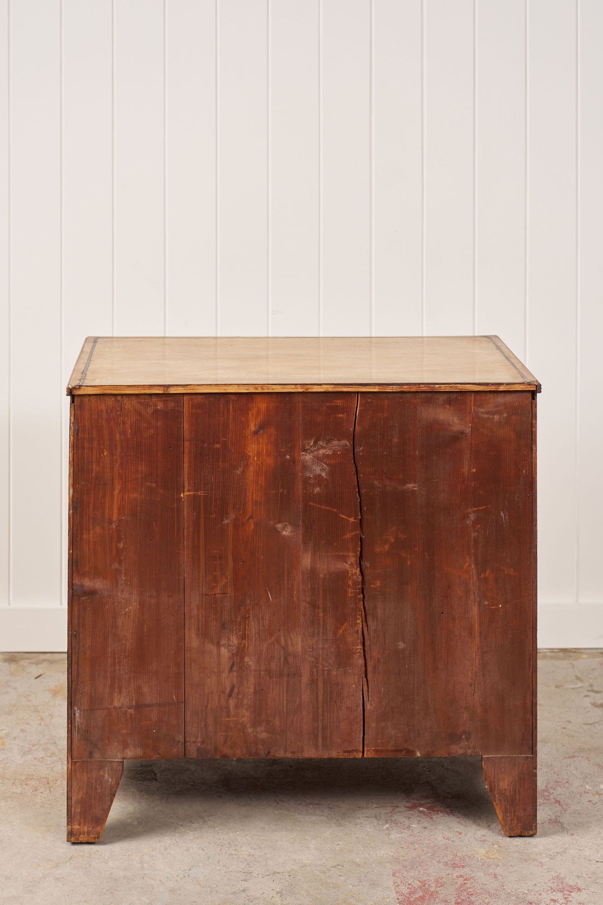 Edwardian Oak 3-Drawer Chest with Ebony Inlay
