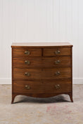 Load image into Gallery viewer, Victorian Mahogany Bow Front Chest on Splay Feet
