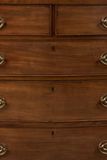 Load image into Gallery viewer, Victorian Mahogany Bow Front Chest on Splay Feet
