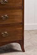 Load image into Gallery viewer, Victorian Mahogany Bow Front Chest on Splay Feet
