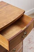 Load image into Gallery viewer, Victorian Mahogany Bow Front Chest on Splay Feet
