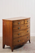 Load image into Gallery viewer, Victorian Mahogany Bow Front Chest on Splay Feet
