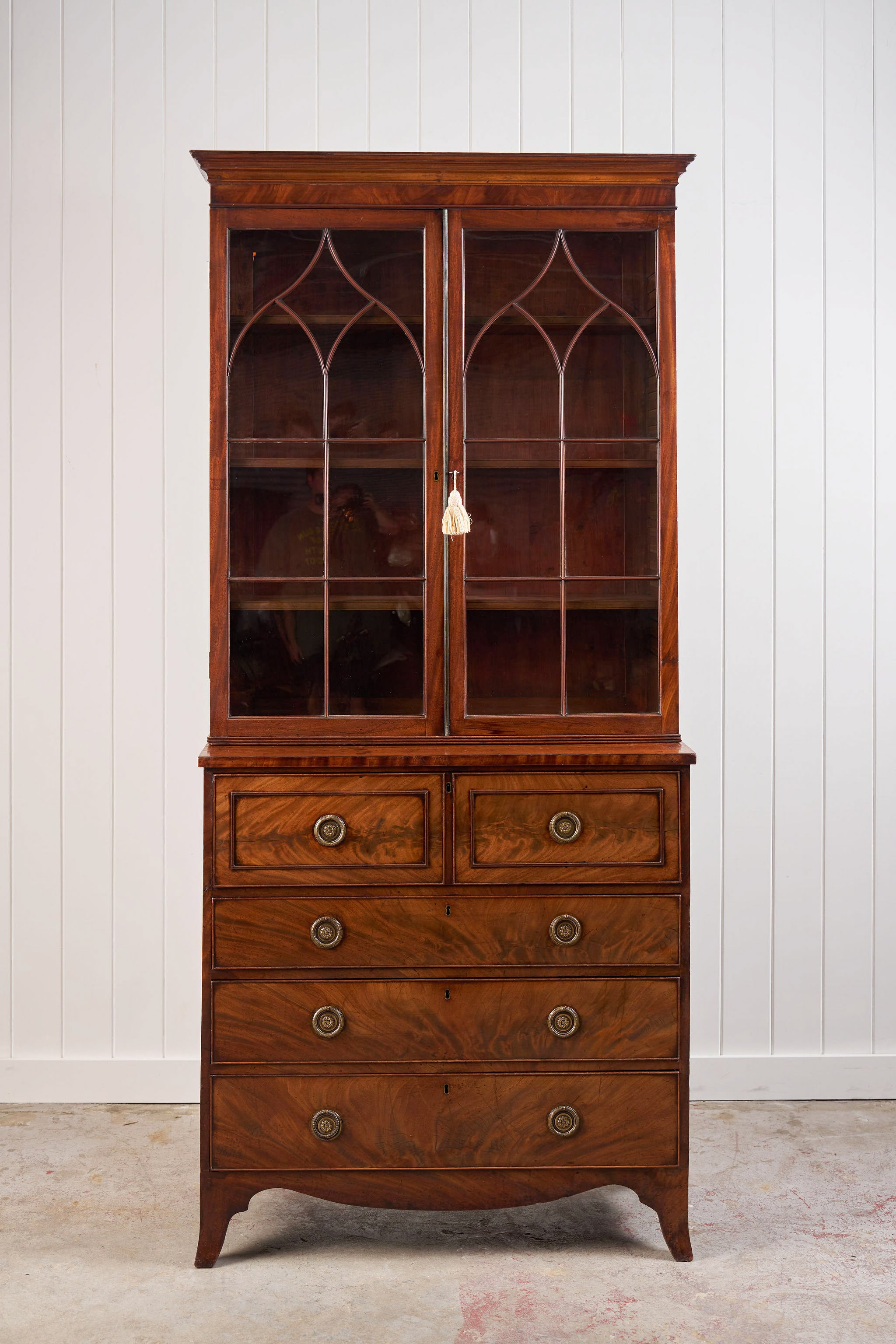 George III Mahogany Secretaire Bookcase (c. 1790)
