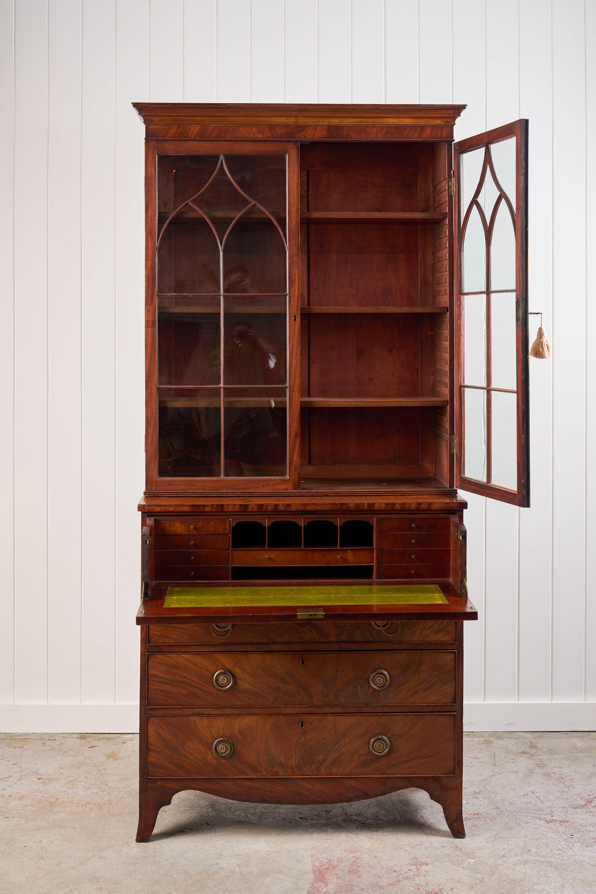 George III Mahogany Secretaire Bookcase (c. 1790)
