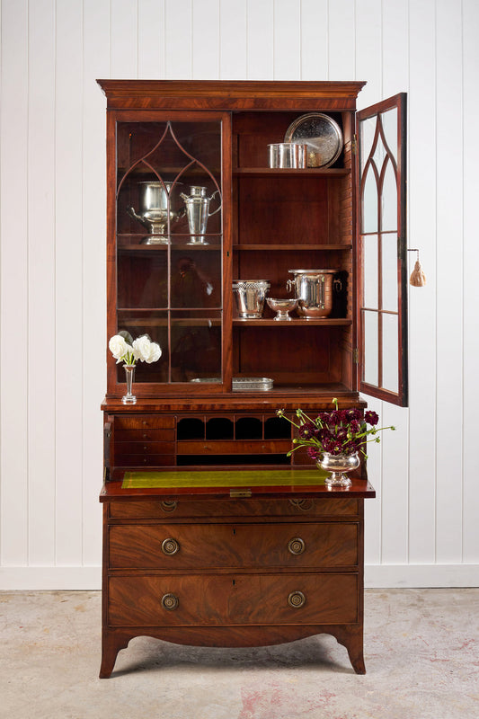 George III Mahogany Secretaire Bookcase (c. 1790)
