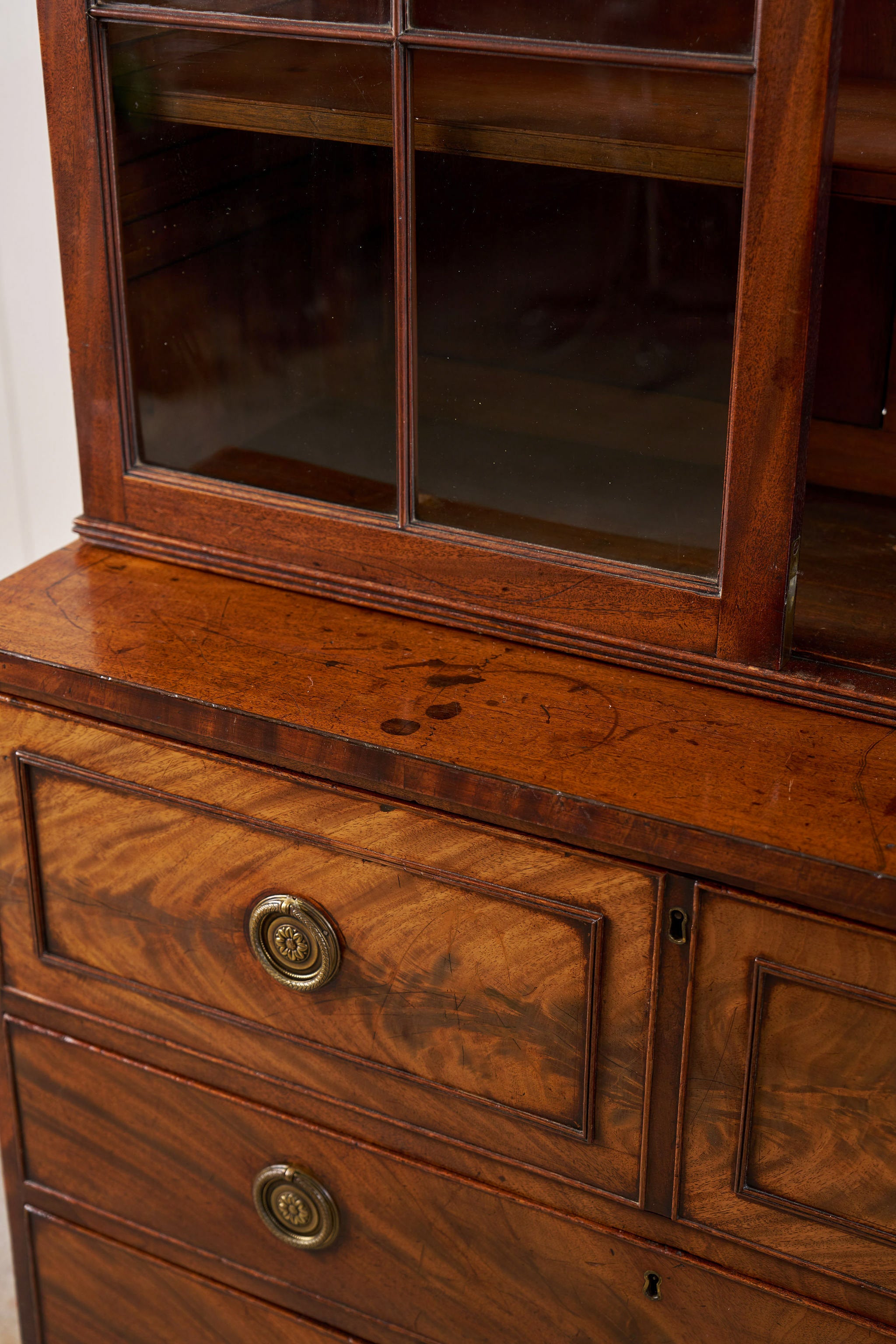 George III Mahogany Secretaire Bookcase (c. 1790)