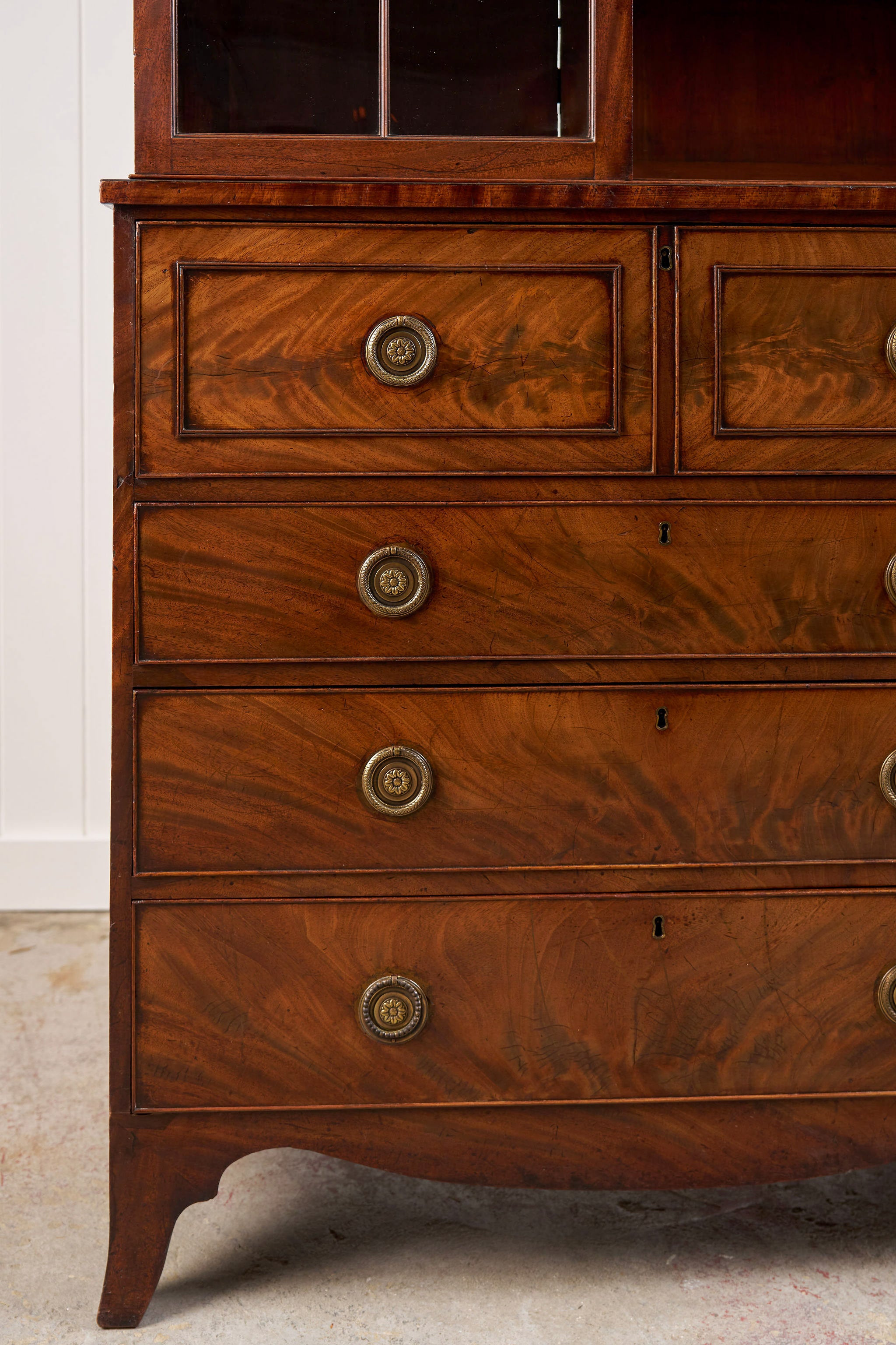George III Mahogany Secretaire Bookcase (c. 1790)