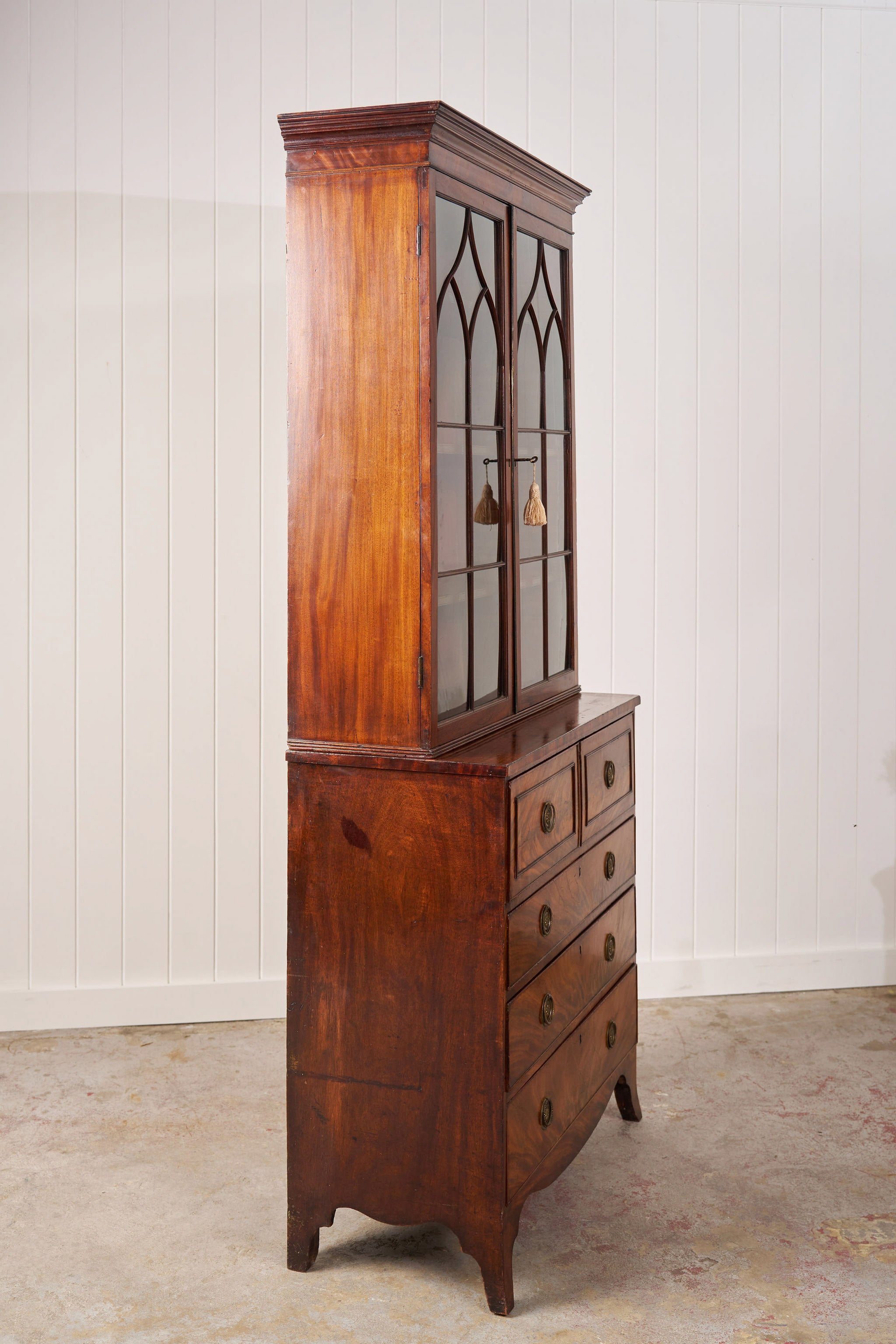 George III Mahogany Secretaire Bookcase (c. 1790)