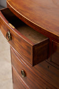 Load image into Gallery viewer, 19th Century English Mahogany 2 Over 3 Bow Front Chest with Rope Detail Ring Pulls
