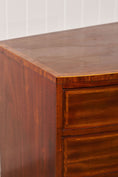 Load image into Gallery viewer, 19th Century English Mahogany 2 Over 3 Bow Front Chest with Rope Detail Ring Pulls

