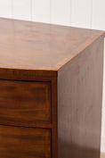 Load image into Gallery viewer, 19th Century English Mahogany 2 Over 3 Bow Front Chest with Rope Detail Ring Pulls
