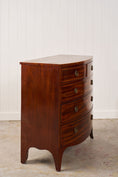 Load image into Gallery viewer, 19th Century English Mahogany 2 Over 3 Bow Front Chest with Rope Detail Ring Pulls
