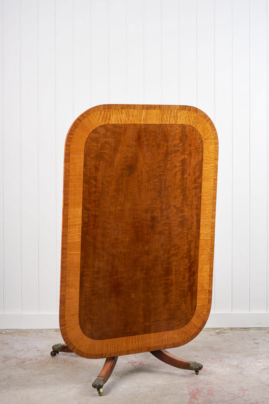 George III Walnut Breakfast Table with Satinwood Banding