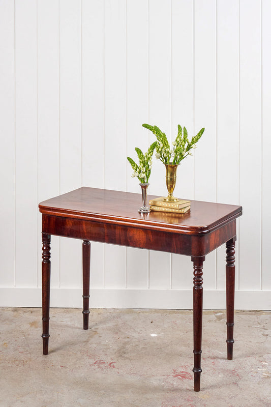 Flip Top Card/Entry Table with Cane Cut Legs