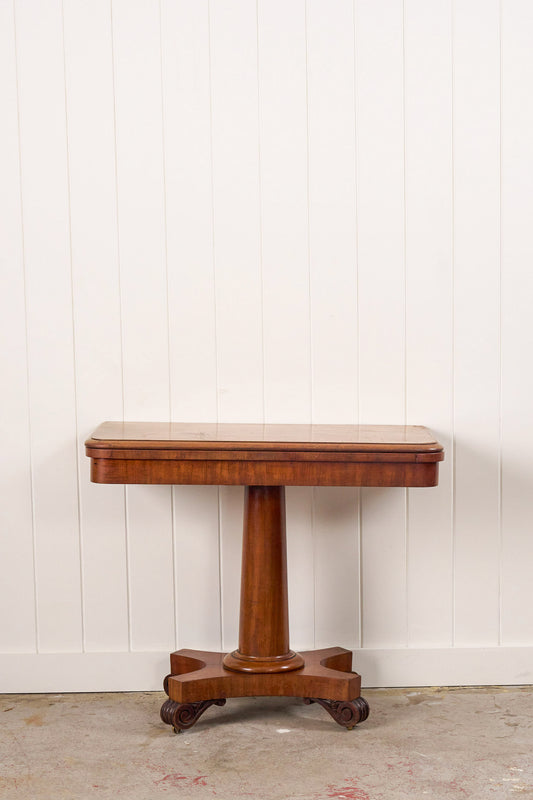 Edwardian Mahogany Card Table with New Felt