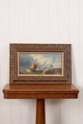Load image into Gallery viewer, George Stubbs (fl. 1837–1860), British — Shipping off a Jetty, Whitby, Signed Oil on Canvas
