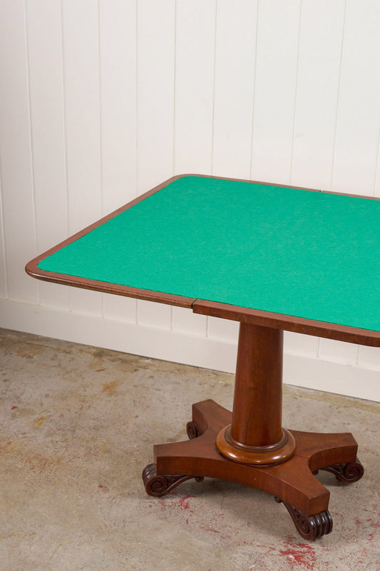 Edwardian Mahogany Card Table with New Felt