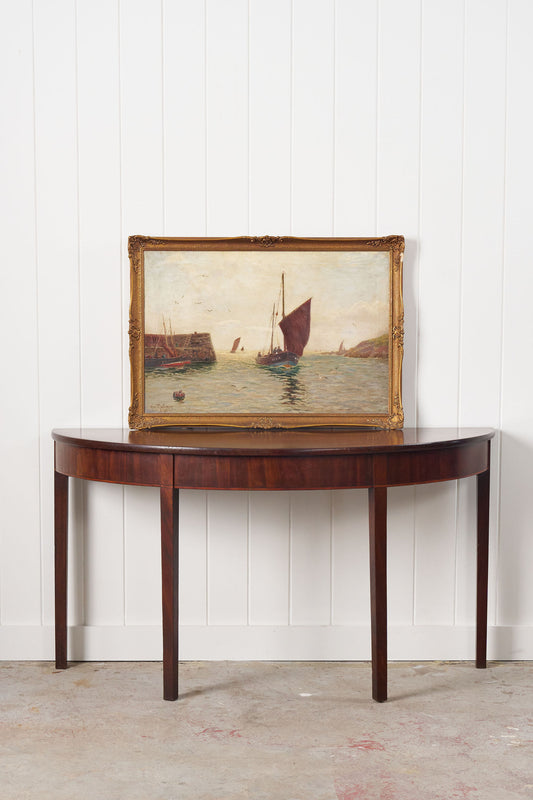 Signed + Dated Oil on Canvas by Alexander Mortimer (British; d.1896) | 'Entering a Harbour'