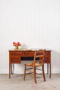 Load image into Gallery viewer, English Mahogany Inlay Knee Hole Desk
