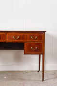 Load image into Gallery viewer, English Mahogany Inlay Knee Hole Desk
