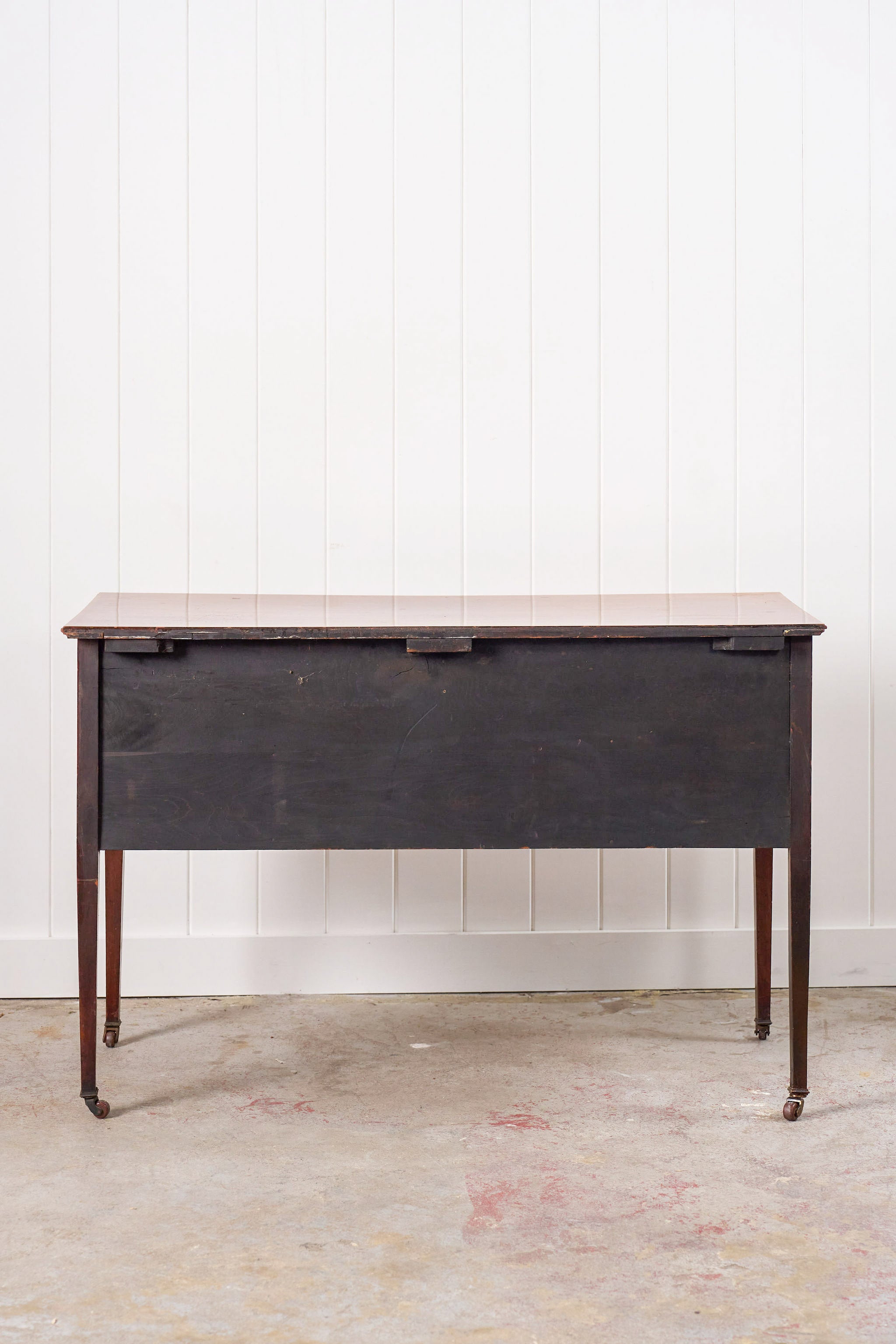 English Mahogany Inlay Knee Hole Desk