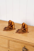 Load image into Gallery viewer, PAIR of Antique Wooden Ornate Wall Brackets/Shelves
