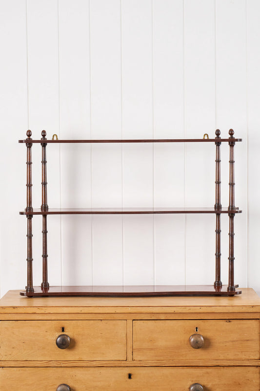 Victorian Mahogany Serpentine Wall Rack (c. 1890)
