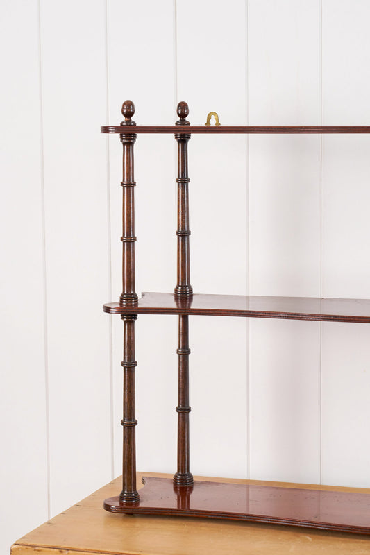 Victorian Mahogany Serpentine Wall Rack (c. 1890)