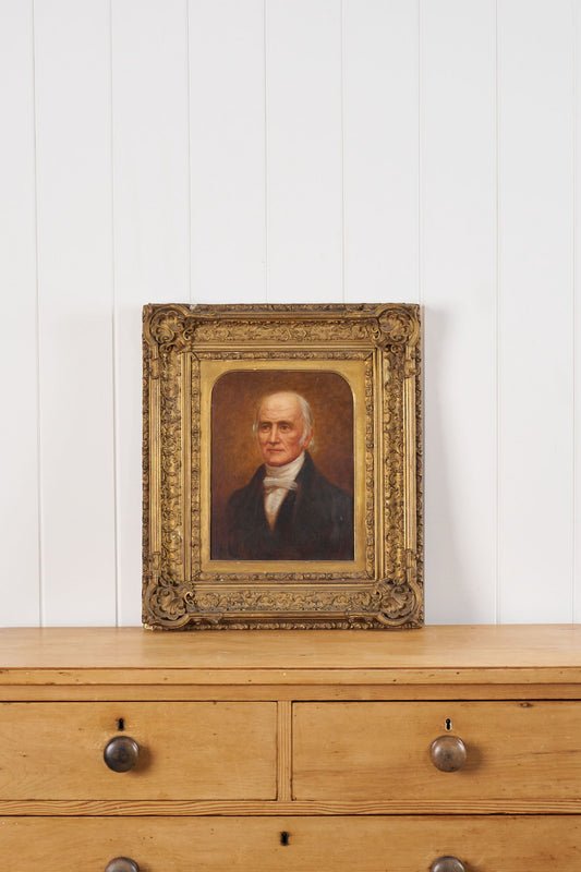 19th Century Oil on Canvas Portrait of An English Cotton Mill Owner C.1810