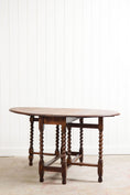 Load image into Gallery viewer, Barley Twist Oak Drop-Leaf Oval Table
