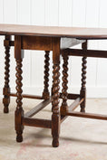 Load image into Gallery viewer, Barley Twist Oak Drop-Leaf Oval Table
